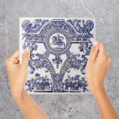Repro Delft Tile Blue Royalty Bust Fliese