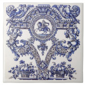 Repro Delft Tile Blue Royalty Bust Fliese (Vorderseite)