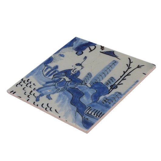 Repro Delft Tile Chinoiserie Fliese (Seite)
