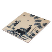 Repro Delft Tile Chinoiserie Witchcraft Fliese (Seite)