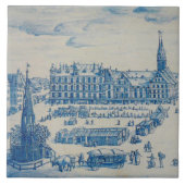 Repro Delft Tile Nürnberg Town Square Blue Fliese (Vorderseite)