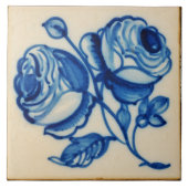 Repro Desoftware Floral Bouquet Blue Delft Tile Fliese (Vorderseite)