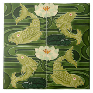 Repro Deutsche Kunst Neue Stilrichtung Jugendstil  Fliese