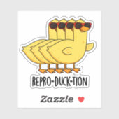 Repro-duck-tion Funny Animal Duck Pun Aufkleber (Blatt)
