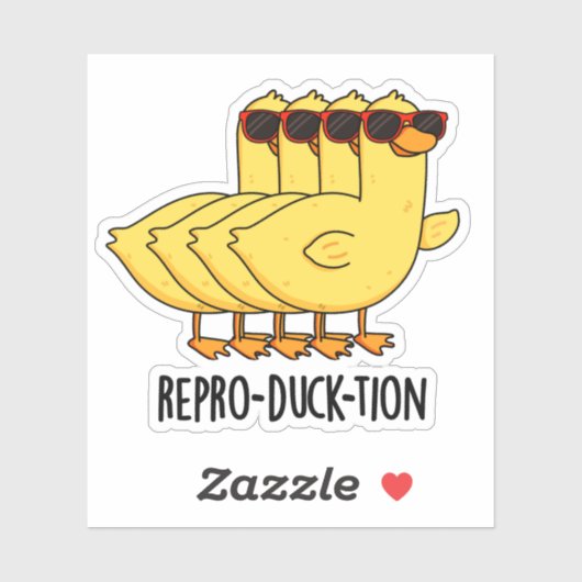 Repro-duck-tion Funny Animal Duck Pun Aufkleber (Blatt)