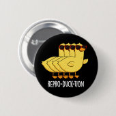 Repro-duck-tion Funny Animal Duck Pun Dark BG Button (Vorne & Hinten)