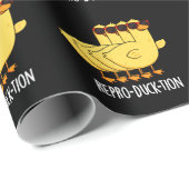 Repro-duck-tion Funny Animal Duck Pun Dark BG Geschenkpapier (Rolleneckpunkt)