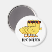 Repro-duck-tion Funny Animal Duck Pun Magnet (Vorderseite/Rückseite)