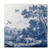 Repro Dutch Delft Tile mit Kühen Fliese (Vorderseite)