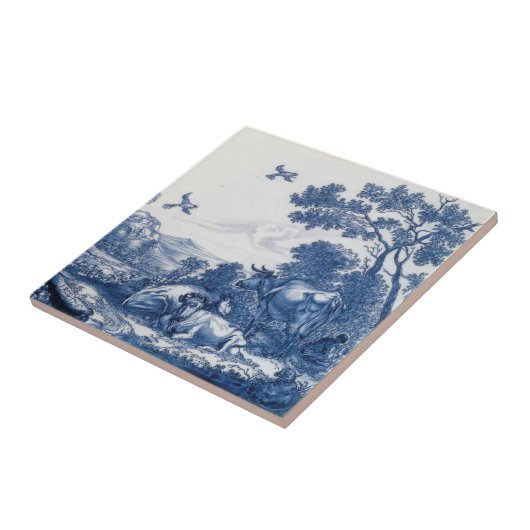 Repro Dutch Delft Tile mit Kühen Fliese (Seite)