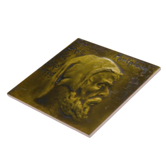 Repro Dutch Imitats Relief Olive Green Beard Face Fliese (Seite)