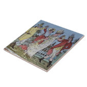 Repro farbig c.1900 Walter Crane Kinderzimmer Rhym Fliese (Seite)