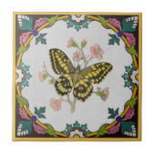 Repro-farbiger Minton-Gelber Schmetterling Fliese (Vorderseite)