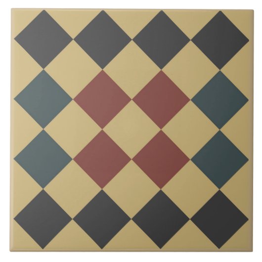 Repro Geometric Azulejos Mosaic Zellige Tile Fliese (Vorderseite)