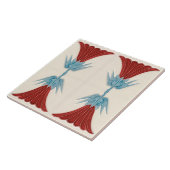 Repro German Art Nouveau Jugendstil Blume Tile Fliese (Seite)