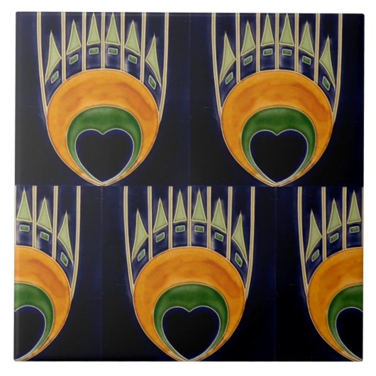 Repro German Art Nouveau Jugendstil Frieze Border Fliese (Vorderseite)