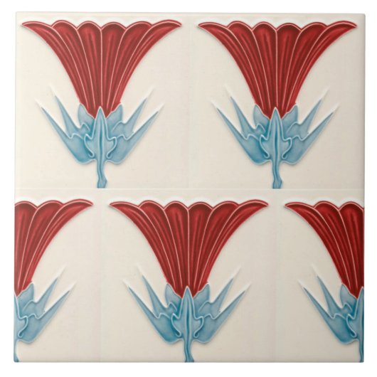 Repro German Art Nouveau Jugendstil Frieze Border Fliese (Vorderseite)