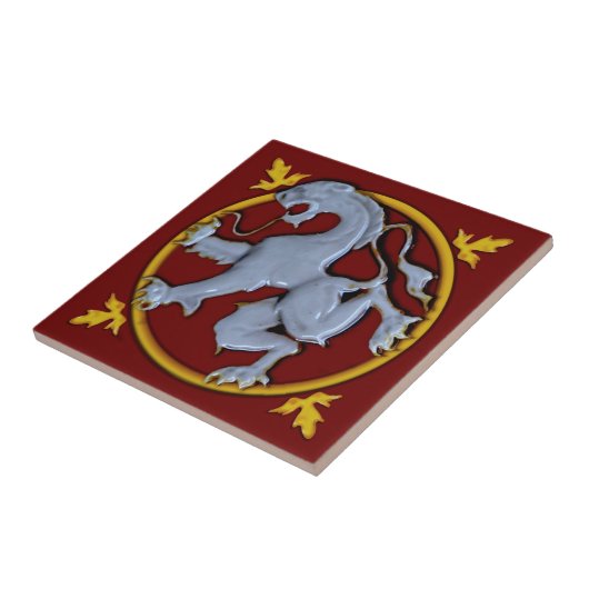 Repro Gothic Rampant Lion Tile (Facea ) 1 von 2 Fliese (Seite)