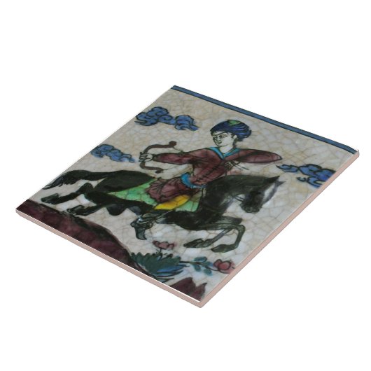 Repro handgemalt antikes Persisches Pferd Fliese (Seite)