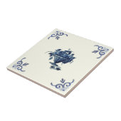 Repro Handgemalt Blauer Weißer Obstkorb Fliese (Seite)