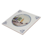 Repro Landschaftlich Delft Polychrome Sailboat, Ho Fliese (Seite)