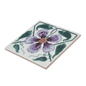 Repro Lila Clematis Deutscher Jugendstil Fliese (Seite)