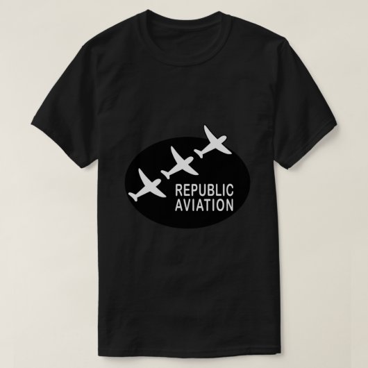 Repro-Logo der Republik Aviation (Black Ver.) Esse T-Shirt (Design vorne)