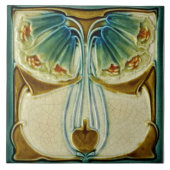 Repro Marsden Art Nouveau Decorative Keramik Fliese (Vorderseite)