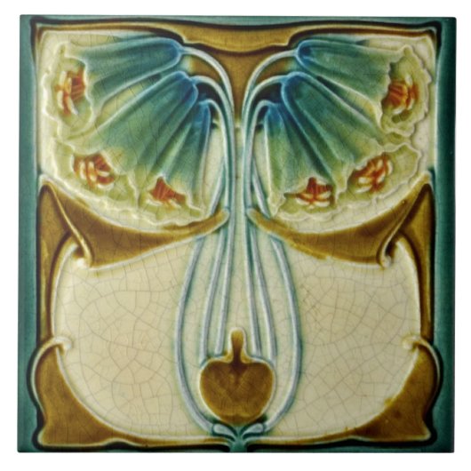 Repro Marsden Art Nouveau Decorative Keramik Fliese (Vorderseite)