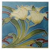 Repro Minton China Glazed Art Nouveau Lily Border Fliese (Vorderseite)