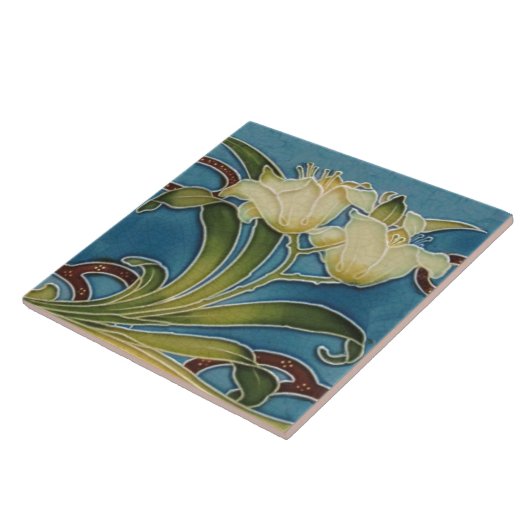 Repro Minton China Glazed Art Nouveau Lily Border Fliese (Seite)