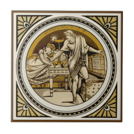 Repro Minton Shakespeare Cymbeline Picture Tile Fliese