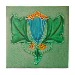 Repro Pilkington Art Nouveau Floral Fliese