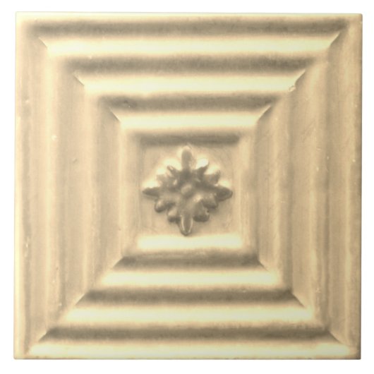 Repro Portugal Imitate Relief Neutral Floral Tile Fliese (Vorderseite)