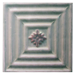 Repro Portugal Imitats Relief Grau Floral Tile Fliese