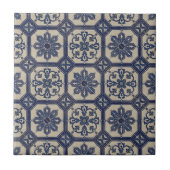 Repro Portugiesisch Blue Geometric Azulejos Tile Fliese (Vorderseite)