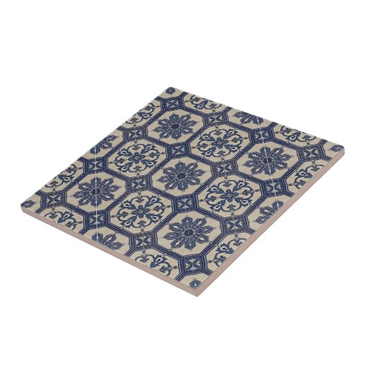 Repro Portugiesisch Blue Geometric Azulejos Tile Fliese (Seite)