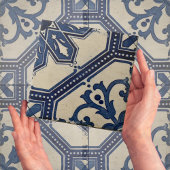 Repro Portugiesisch Blue Geometric Azulejos Tile Fliese