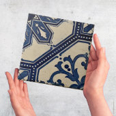 Repro Portugiesisch Blue Geometric Azulejos Tile Fliese