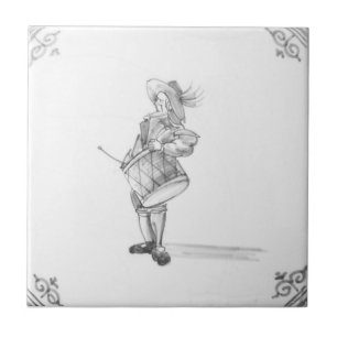 Repro portugiesischer Drummer Azulejos Tile Fliese