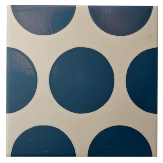 Repro Porturic Blue Geometric Azulejos Polka Dot Fliese (Vorderseite)