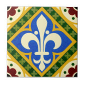 Repro Pugin Gothic Design Minton TIle c 1865 Fliese (Vorderseite)