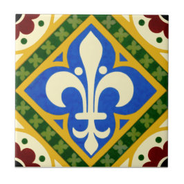 Repro Pugin Gothic Design Minton TIle c 1865 Fliese