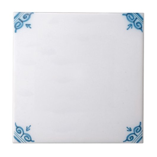 Repro Schlicht Blue Delft Tile zum Anpassen Fliese (Vorderseite)