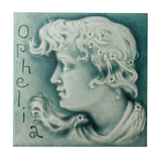 Repro Shakespeare Ophelia Portrait Imitats Relief Fliese (Vorderseite)