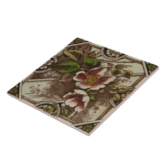 Repro Sherwin & Cotton Floral Transferware Fliese (Seite)