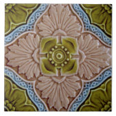 Repro Sherwin & Cotton Moled Majolica Glazed Art Fliese (Vorderseite)