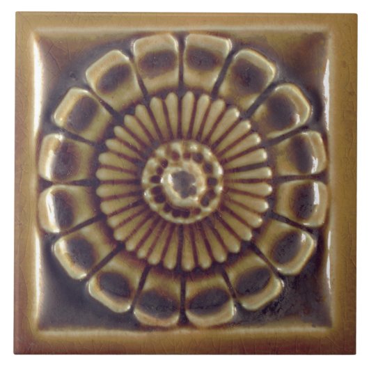 Repro Spanish AzulejosFaux relief Floral Tile Fliese (Vorderseite)