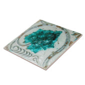 Repro Spanish Geometric Azulejos Blue Floral Tile Fliese (Seite)