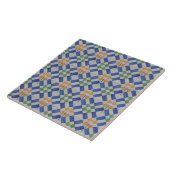 Repro Spanish Geometric Azulejos Blue Yellow Fliese (Seite)